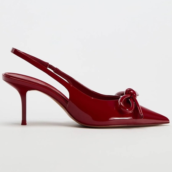 👠 ONEW - Kitten Heel Slingback Pumps w. Bow Detail 👠 - Picture 5 of 11